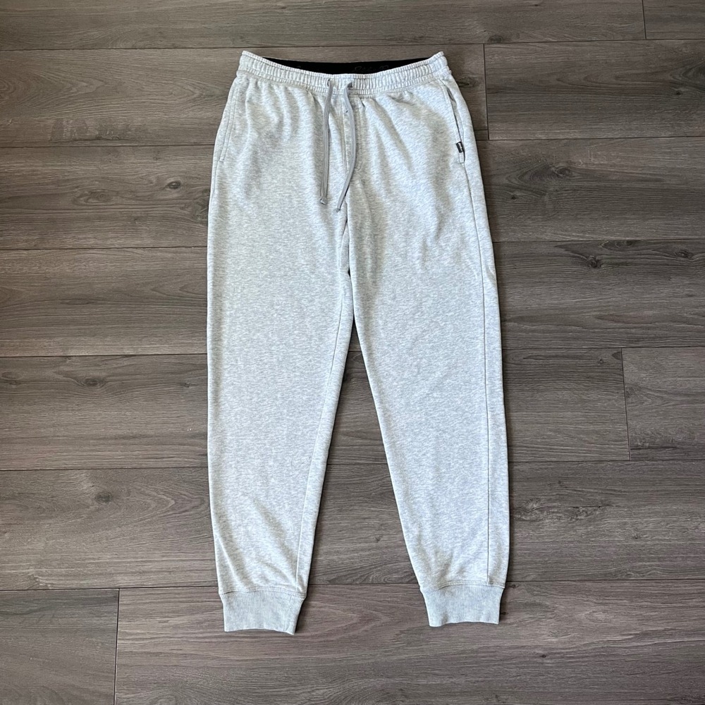 Eddie Bauer Lounge Mens Jogger Sweatpants Light Gray Heather Medium Drawstring